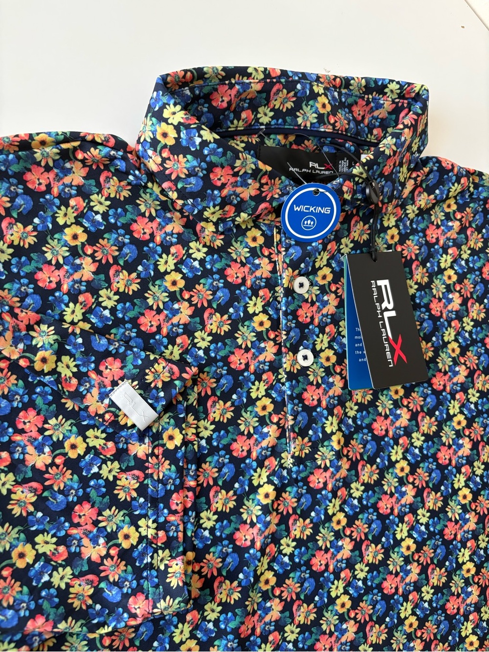 RLX Ralph Lauren Floral Prints Men’s Performance Golf Polo Shirt Wicking
